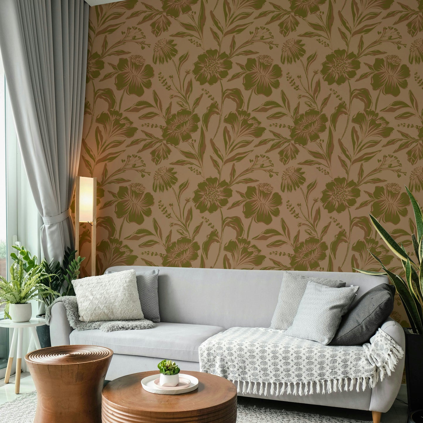 The color palette is monochromatic, with different shades of brown and beige.
