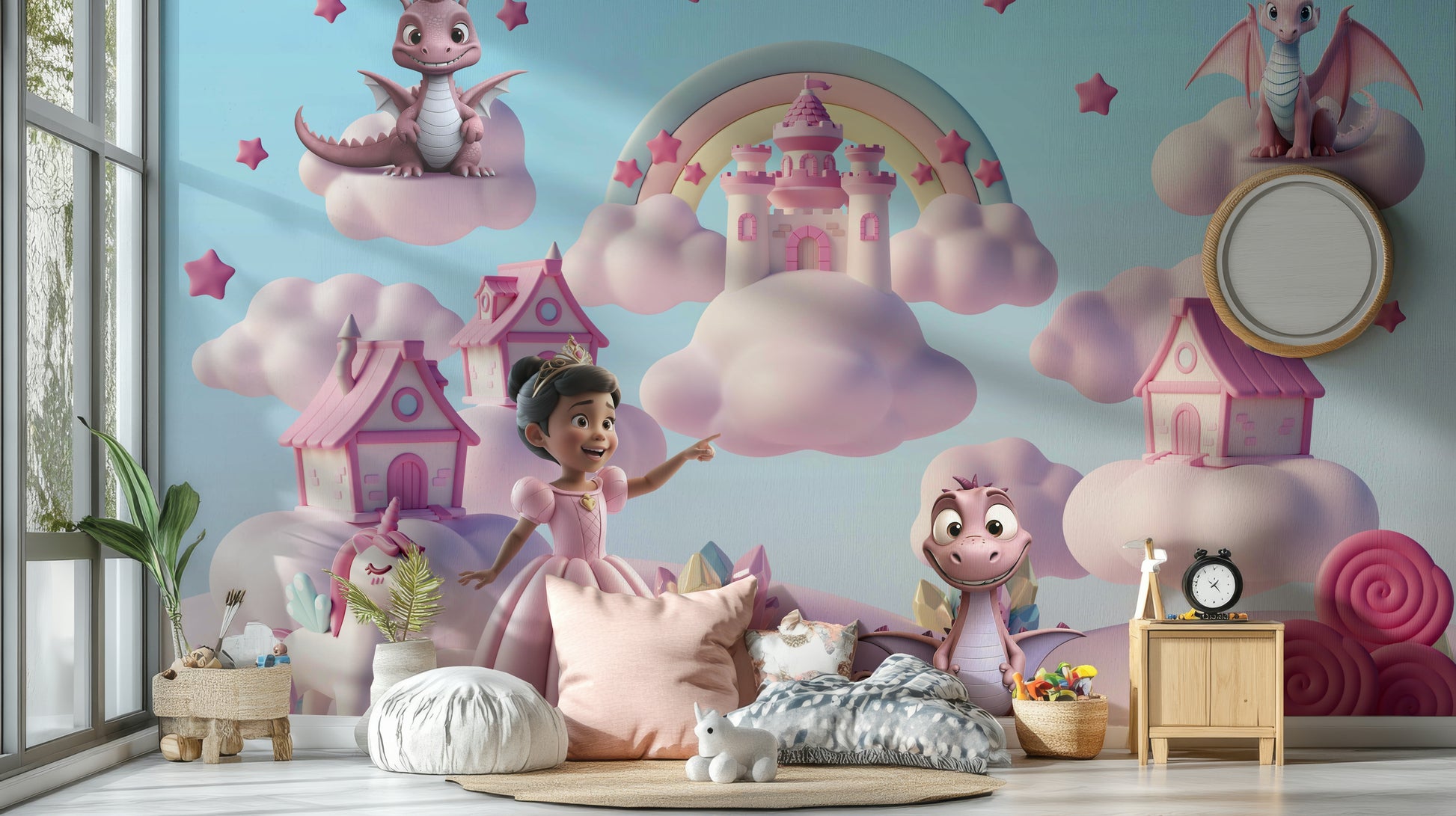 The colors are bright, cheerful, and saturated.
