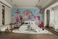 The composition is balanced and has a whimsical, yet serene feel.
