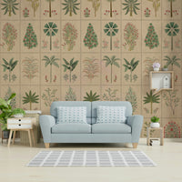 The pattern is structured by the tile grid but feels organic inside.
