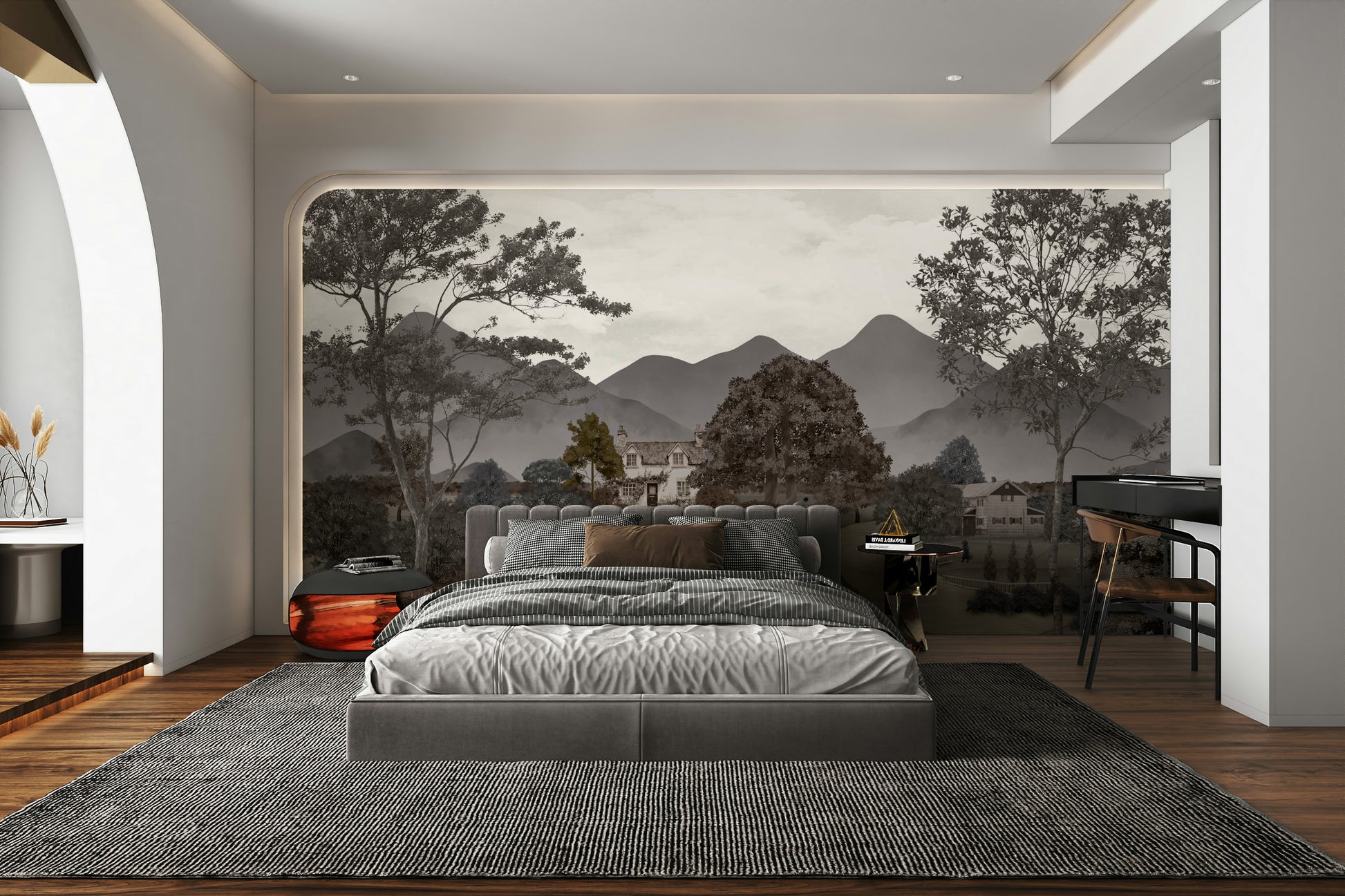 The style is artistic and painterly, not a photo.
