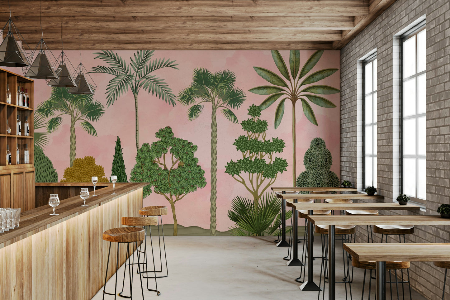 The leaves are large and softly outlined, giving a dreamy feel.
