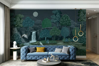 The colors are gentle and muted, with a soft blue, gray, and beige palette.

