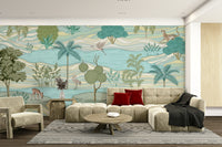 The colors are bright and vibrant, with a lush, natural palette.

