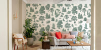 Mural wallpaper of a verdant grove

