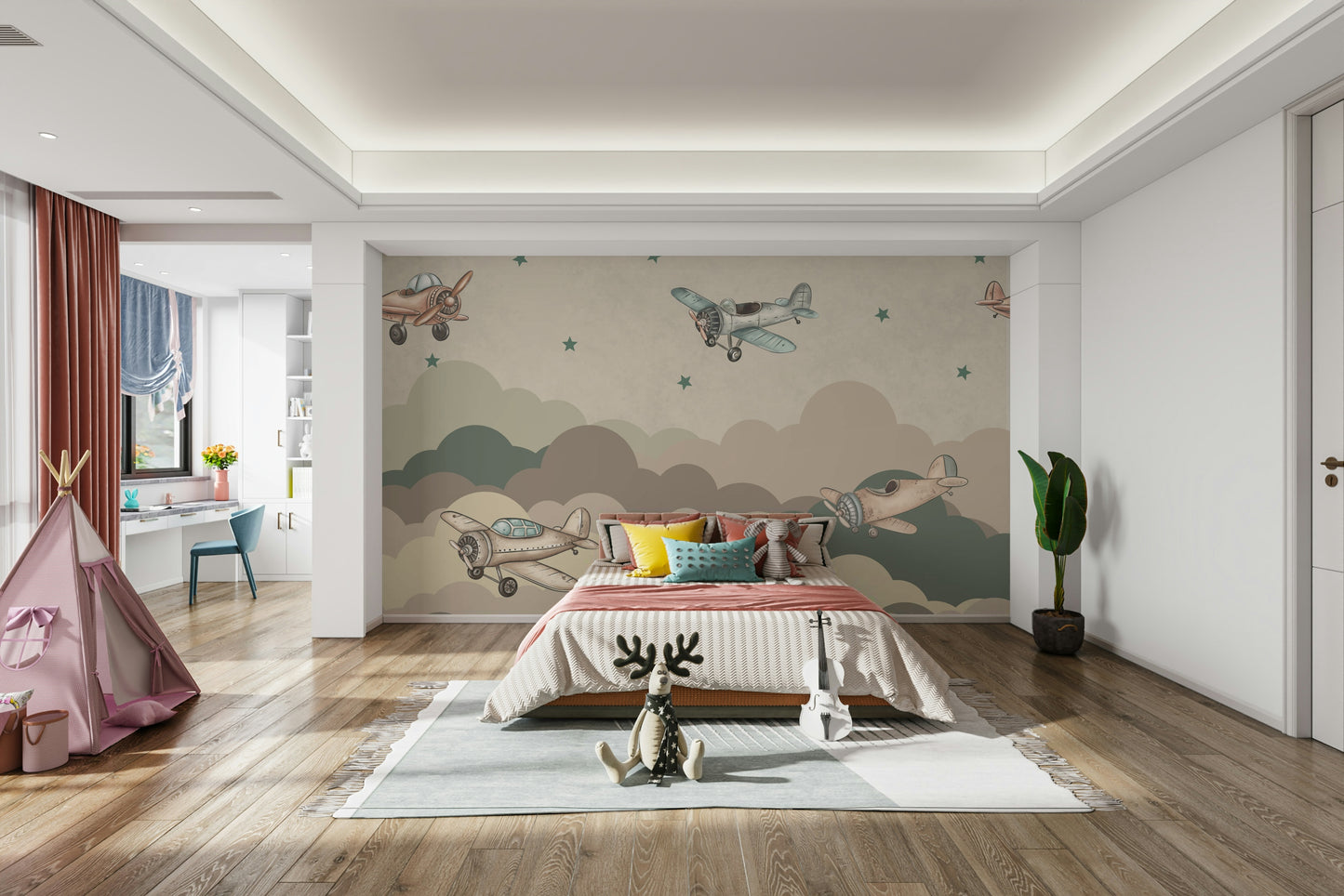 The composition is a harmonious, flowing pattern.

