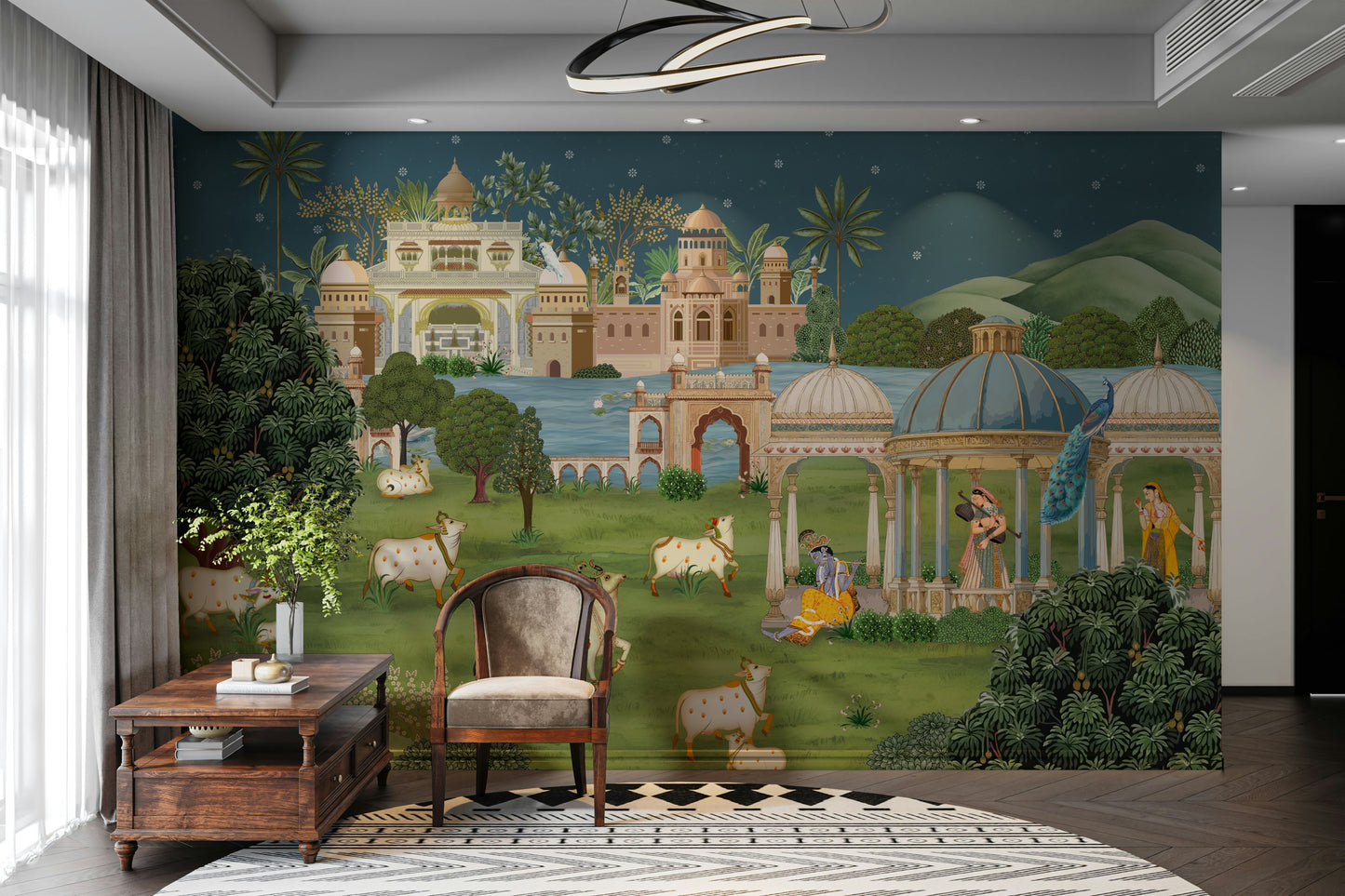 The design feels peaceful and organic.

