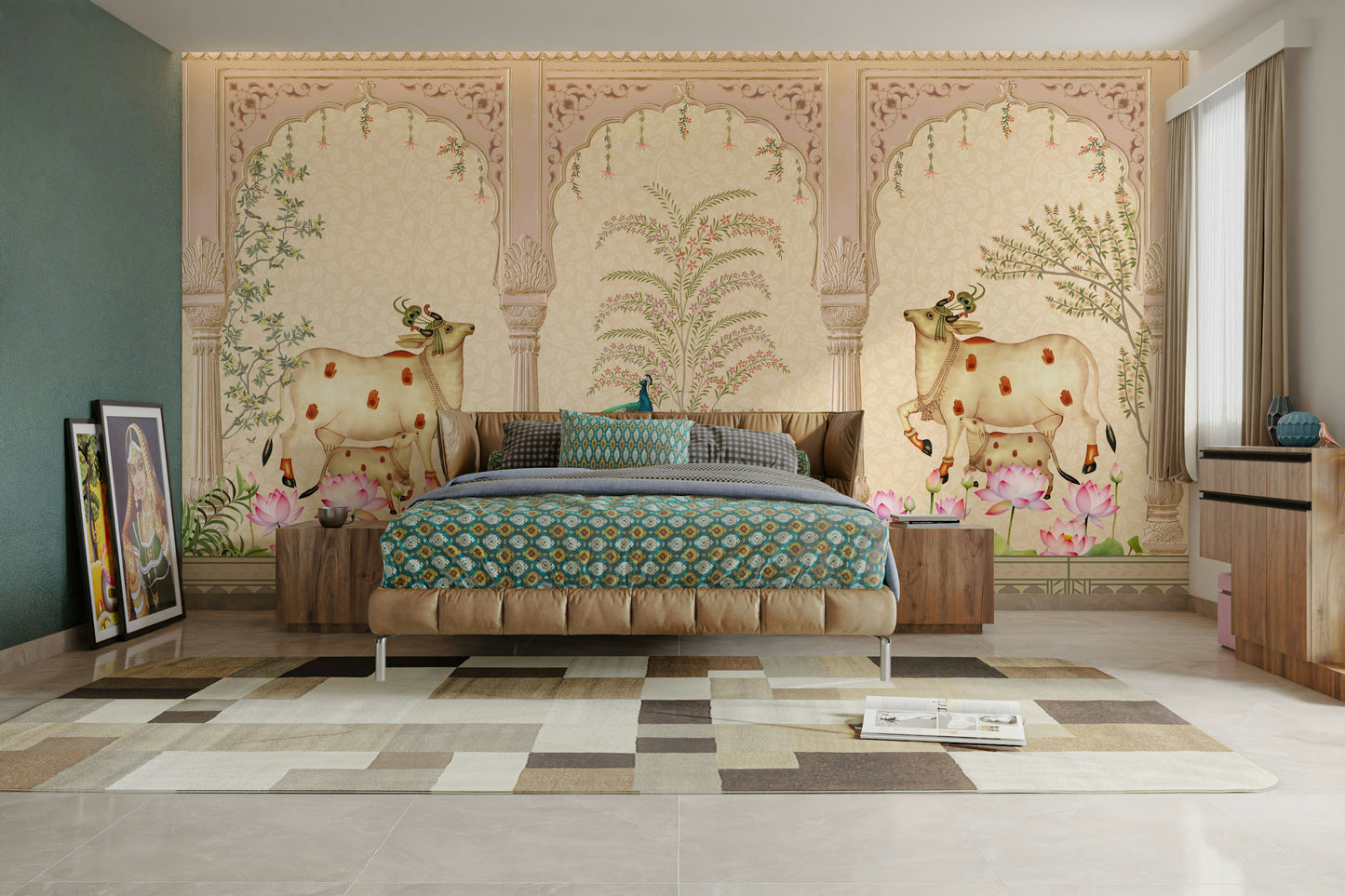 The design feels peaceful and artistic.

