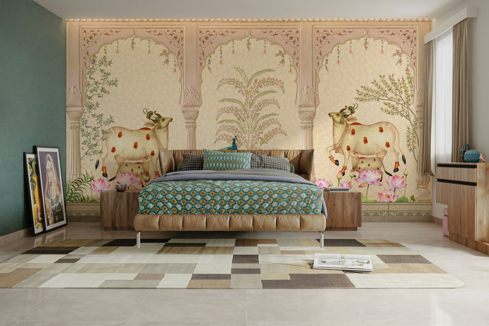 The design feels peaceful and artistic.

