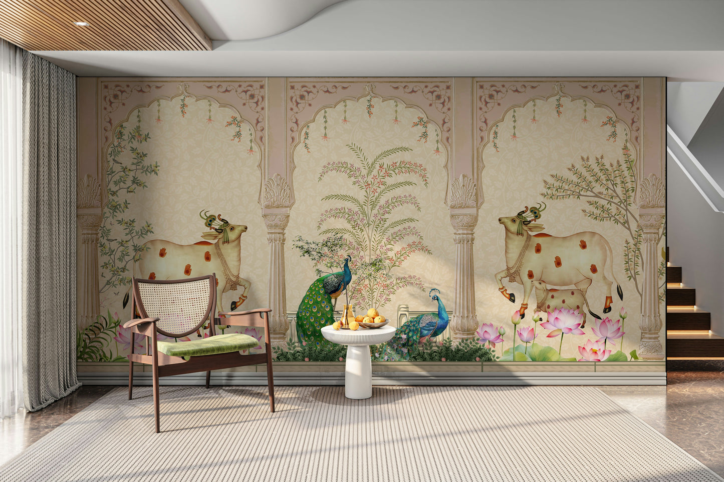 The composition is a harmonious, flowing pattern.

