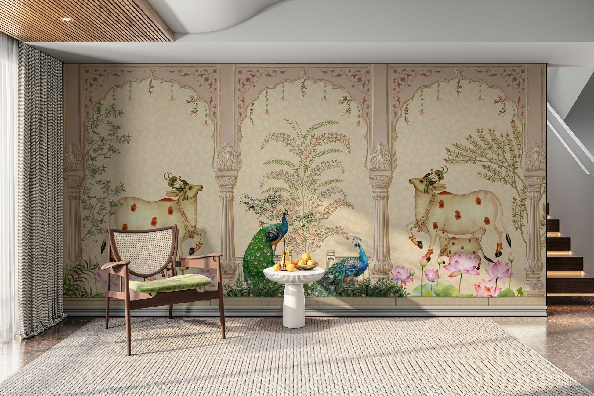 The composition is a harmonious, flowing pattern.

