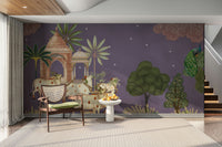 The design features a repeating pattern of soft, fluid shapes.

