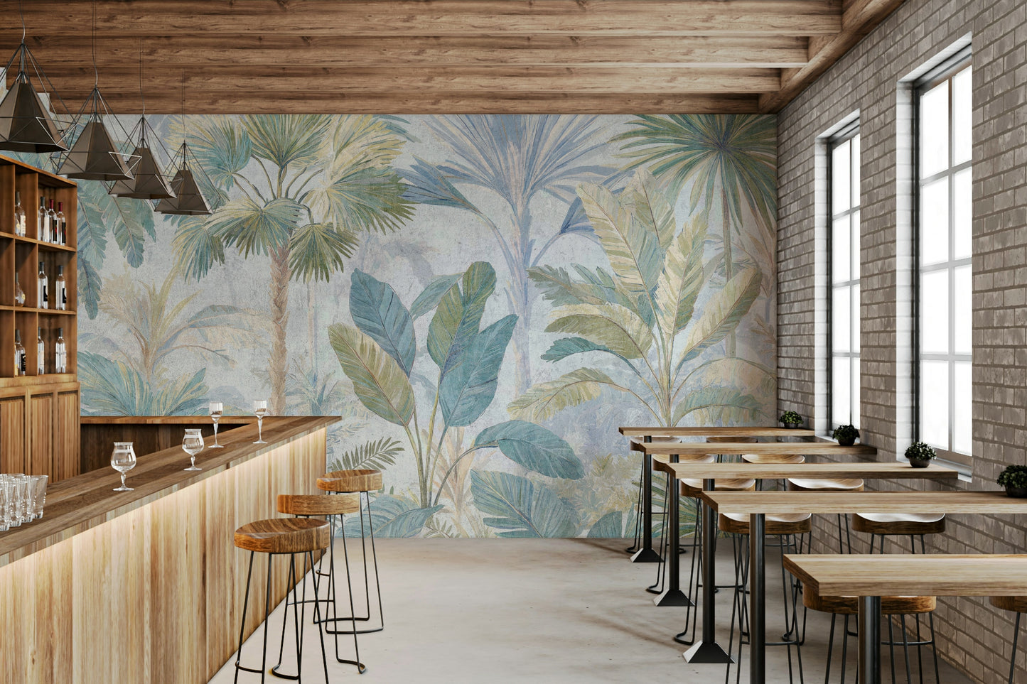 The colors are gentle and muted, with a natural, blue and beige palette.

