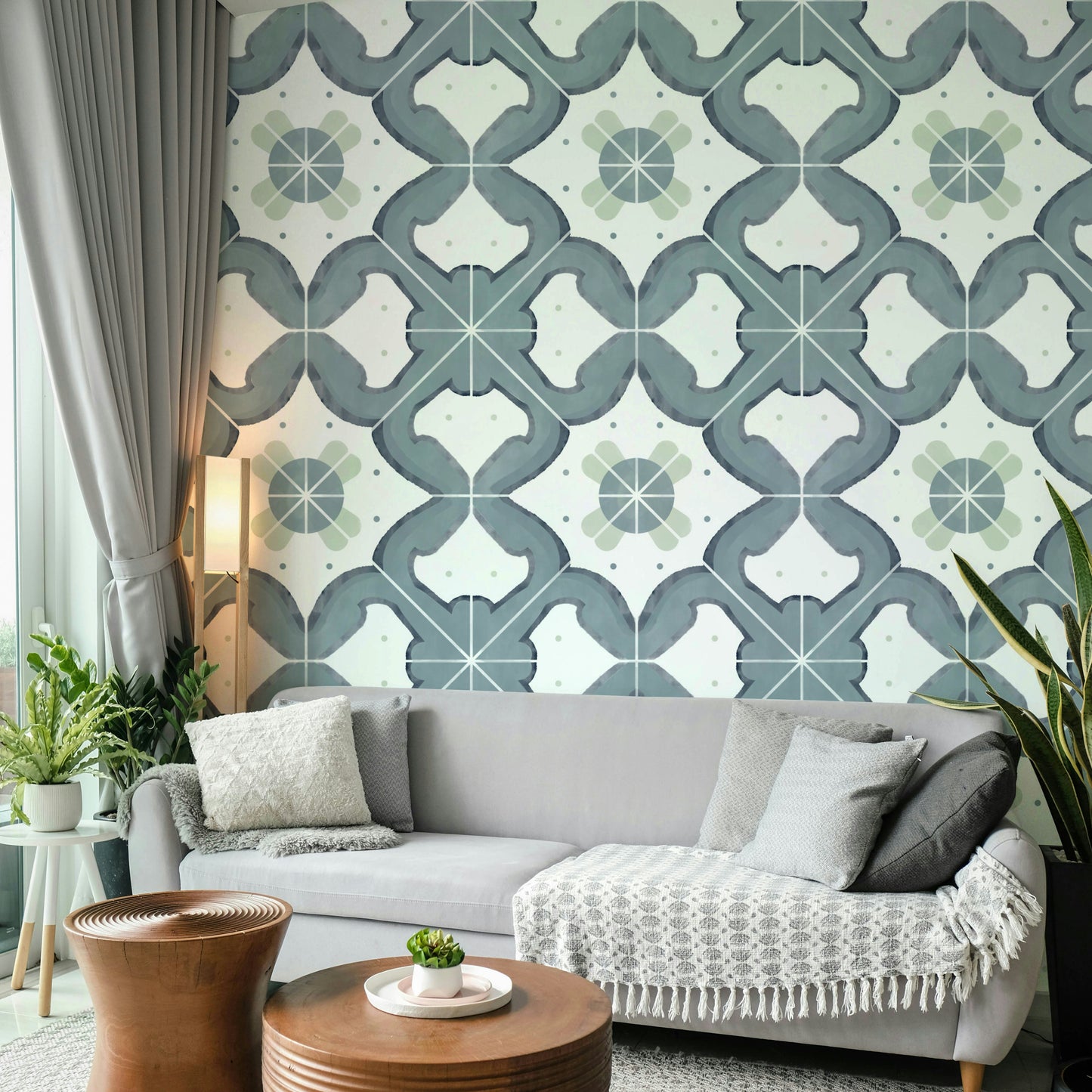 Decorative wallpaper with a vintage feel

