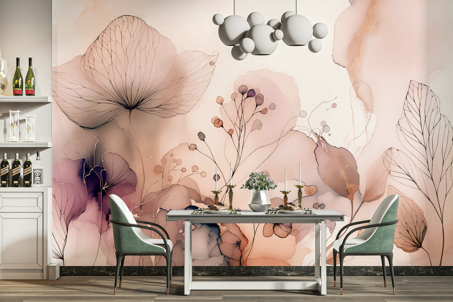 This wallpaper is suitable for a bedroom, a living room, or a serene study.
