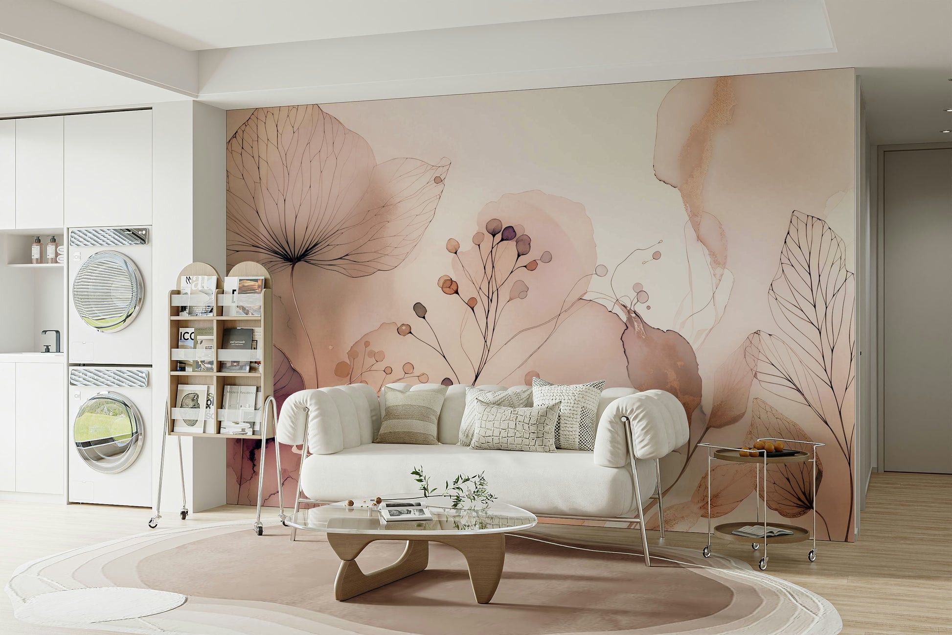 The style is artistic and painterly, like a watercolor.
