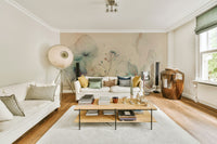 The composition is balanced and serene.
