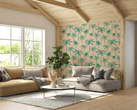 The wallpaper showcasing different types of palm leaves.

