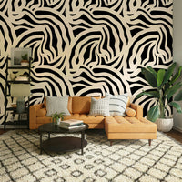 Detailed view of the colorful line pattern

