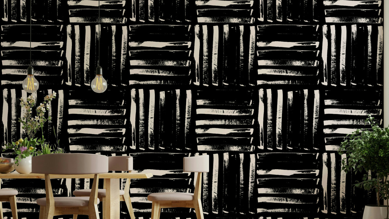 A full wall shot of the stripes, showing the uniform pattern and color