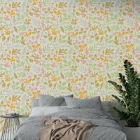 The wallpaper has a contemporary and artistic feeling.
