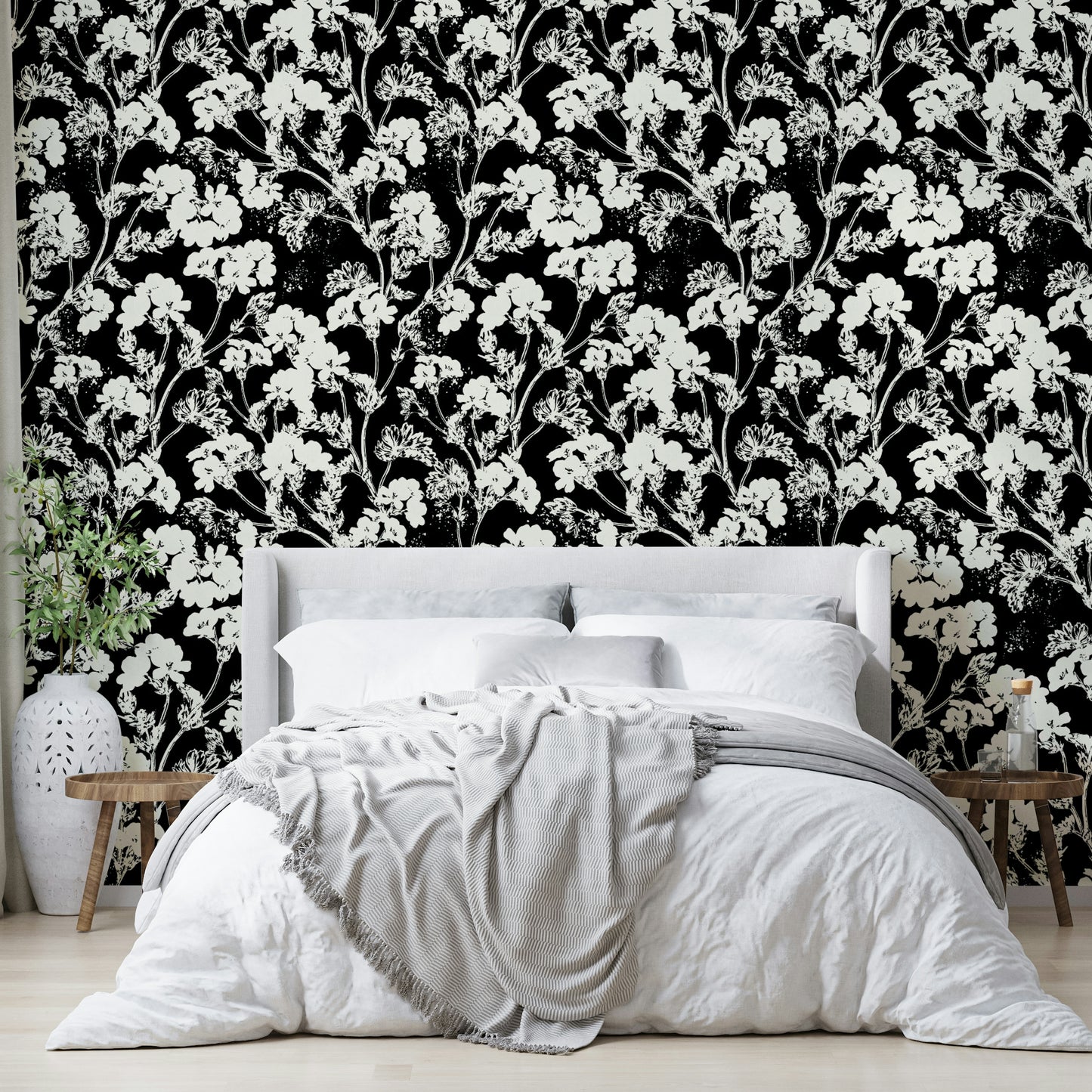 From a distance, it gives the wall a textured appearance.
