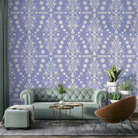 A seamless pattern of decorative ornaments on a wall

