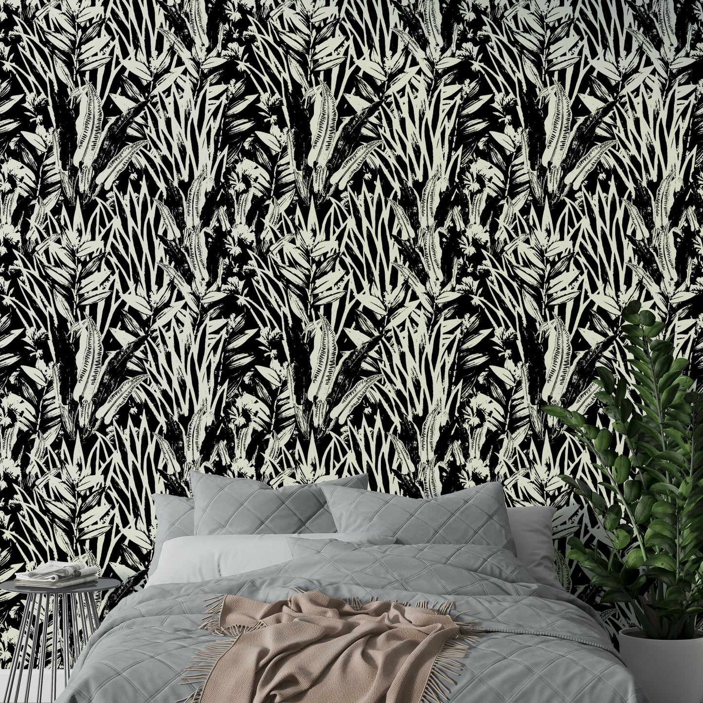 Detailed view of the subtle, sketched linework

