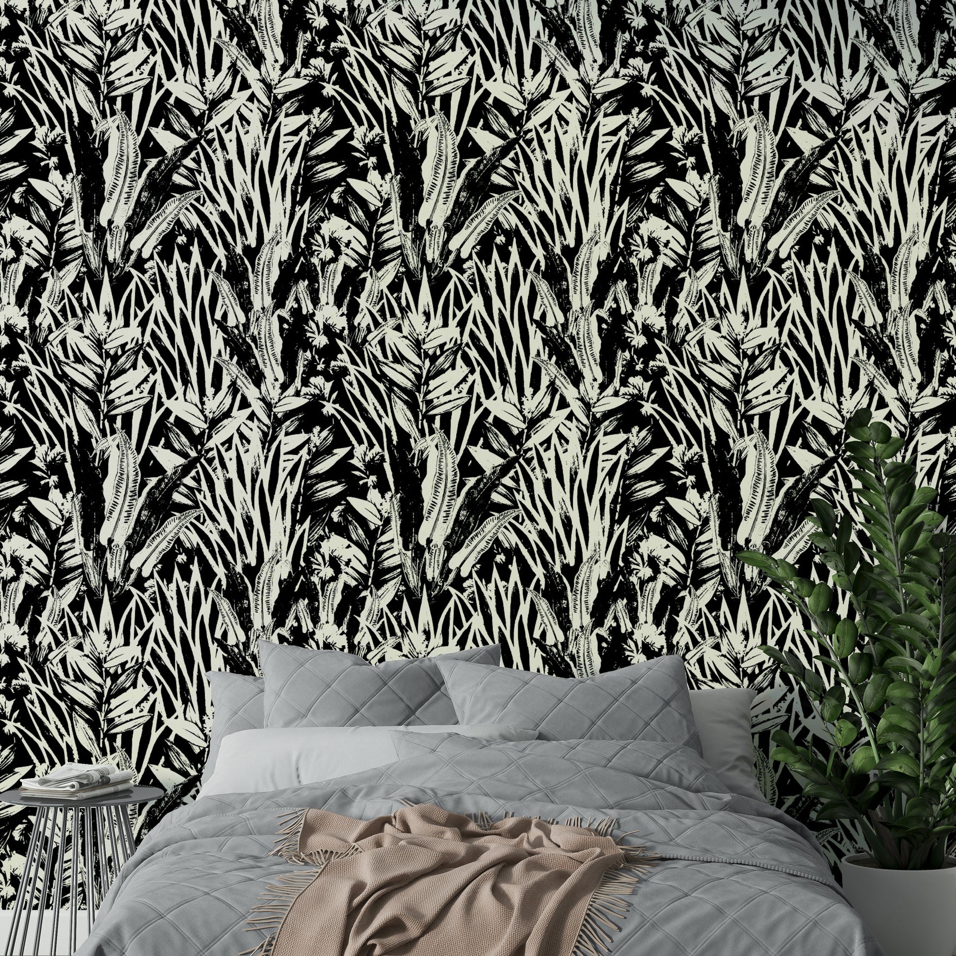 Detailed view of the subtle, sketched linework

