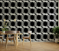 The mural is created for an entire wall, providing a unique backdrop.
