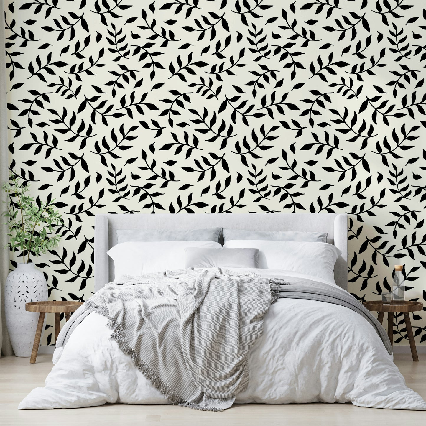This wallpaper is suitable for a living room, a bedroom, or a contemporary office.

