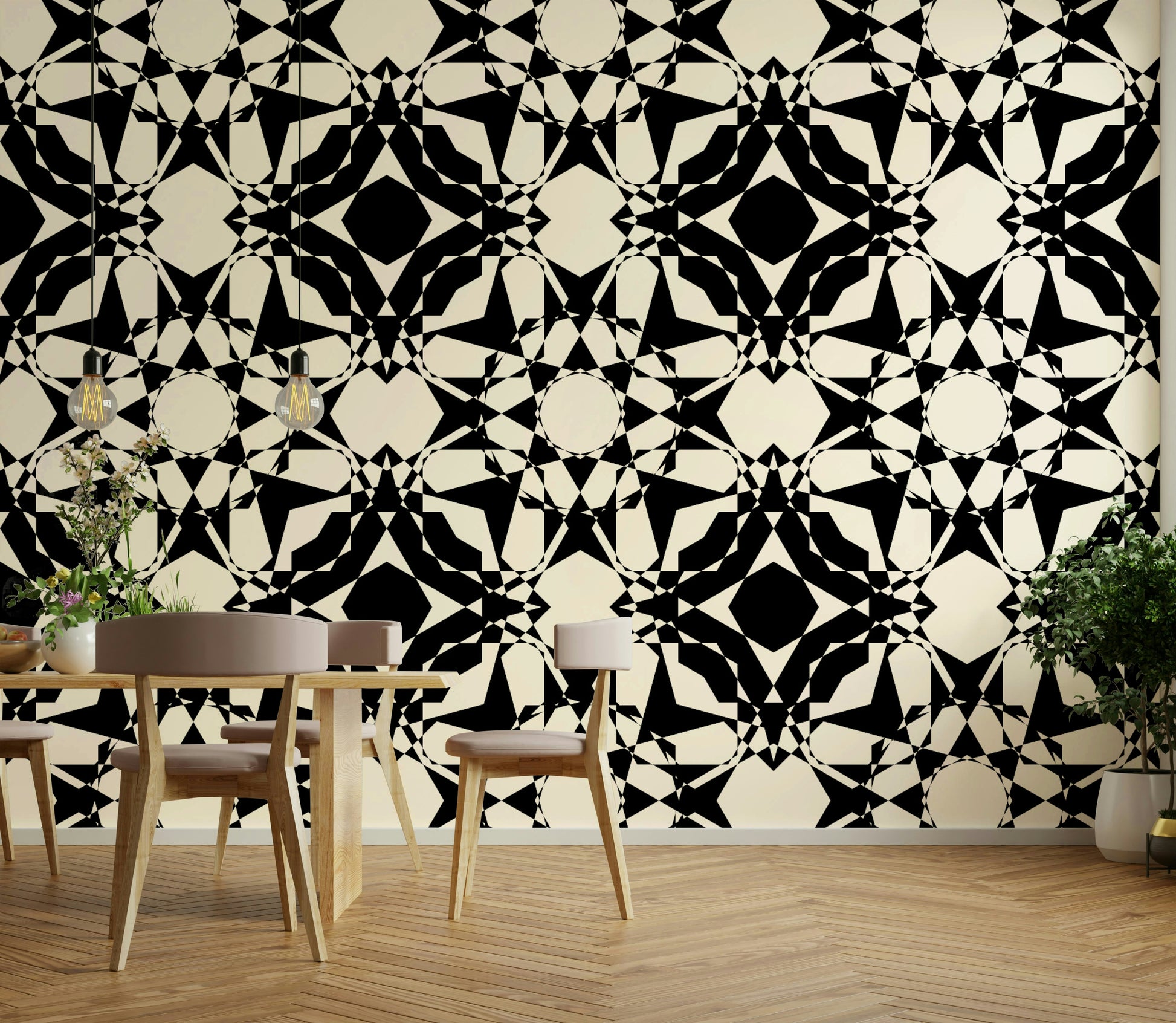 Detailed view of the continuous lines and shapes

