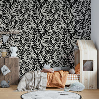 Close-up of a watercolor leaf pattern

