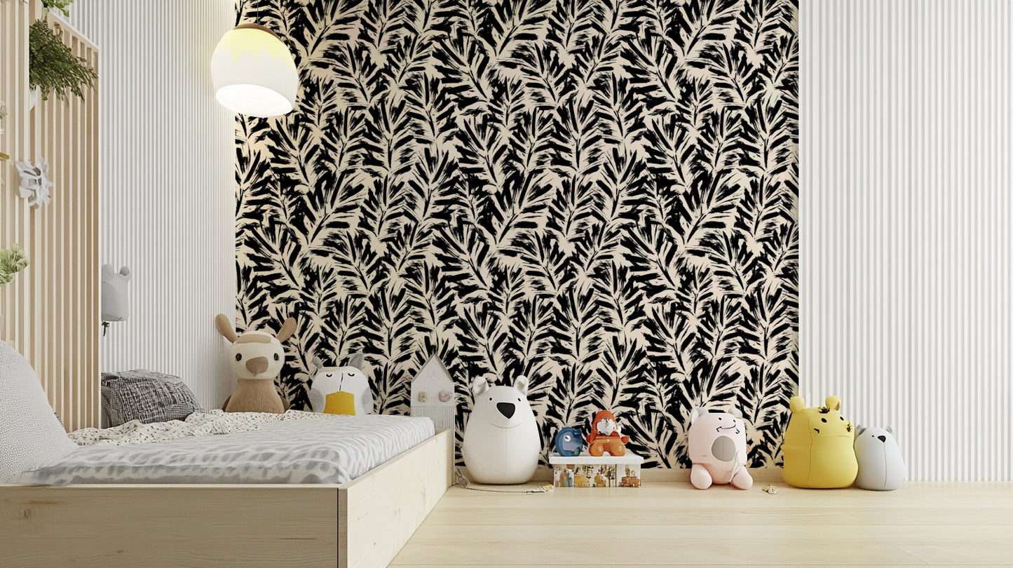 An interior with a peaceful and open accent wall

