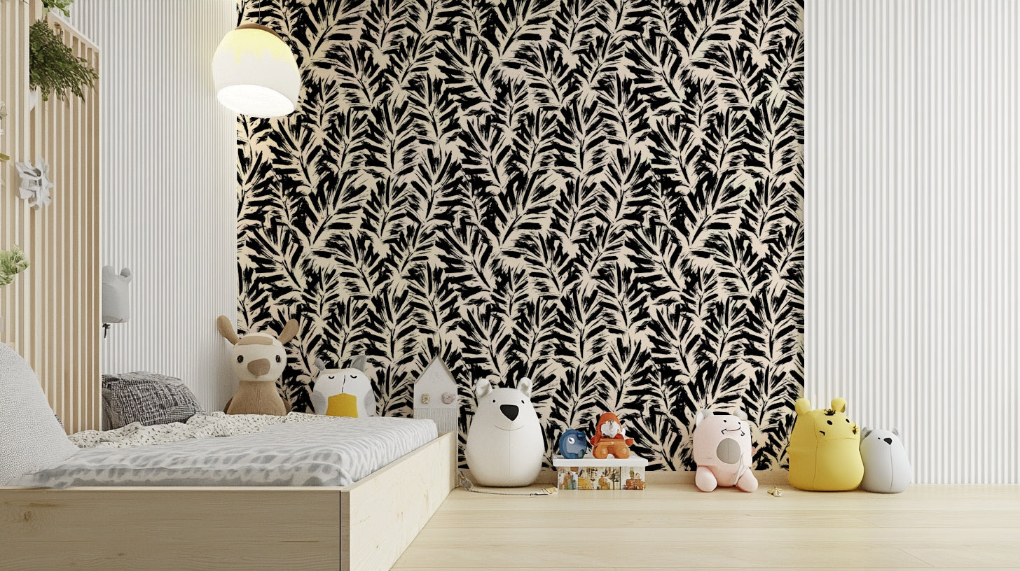 An interior with a peaceful and open accent wall

