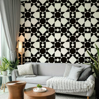 Close-up of a geometric star pattern

