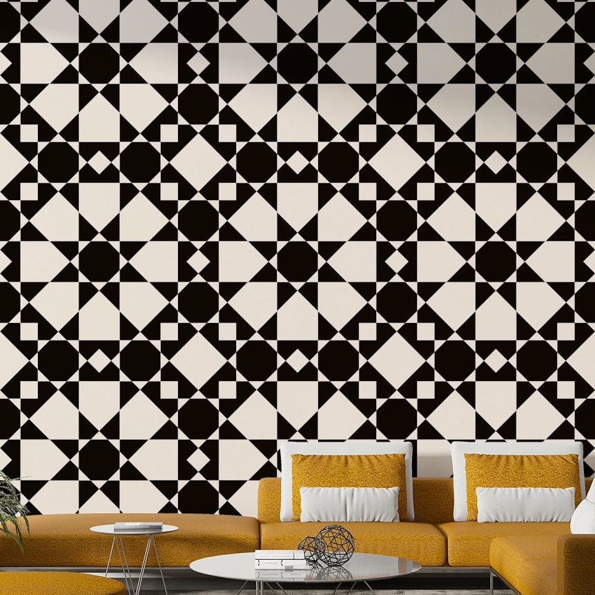 Wallpaper with a subtle star and white design


