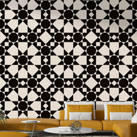 Wallpaper with a subtle star and white design

