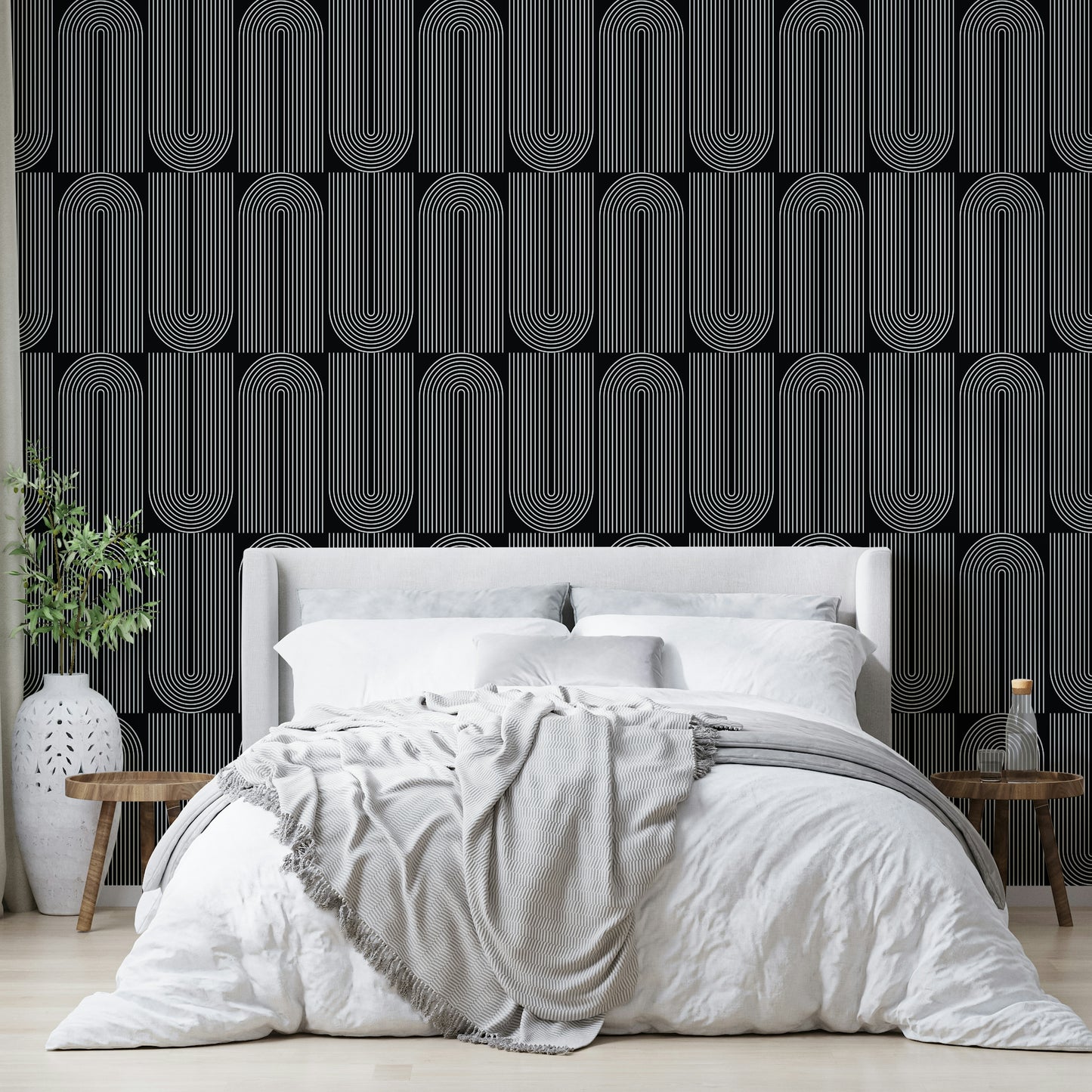 High-quality image of the Geometric Outlined wallpaper

