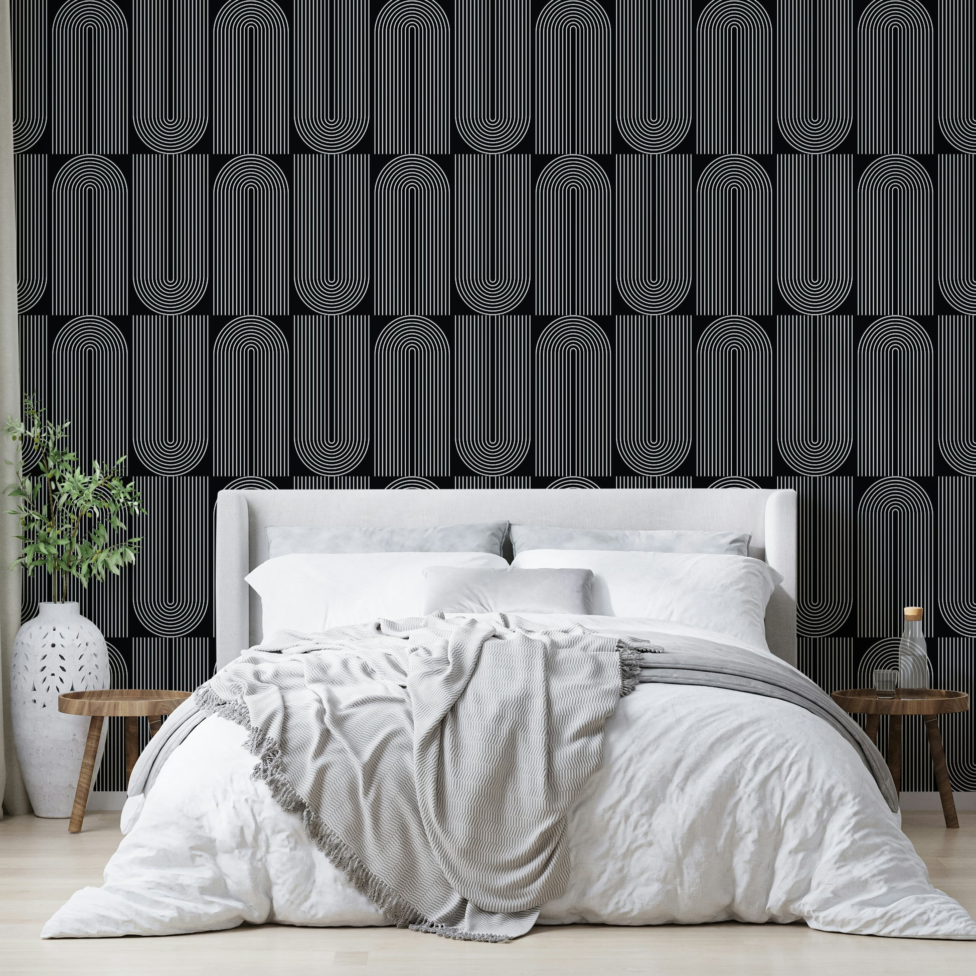 High-quality image of the Geometric Outlined wallpaper


