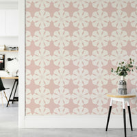 High-quality image of the Geometric Flower Cutouts wallpaper

