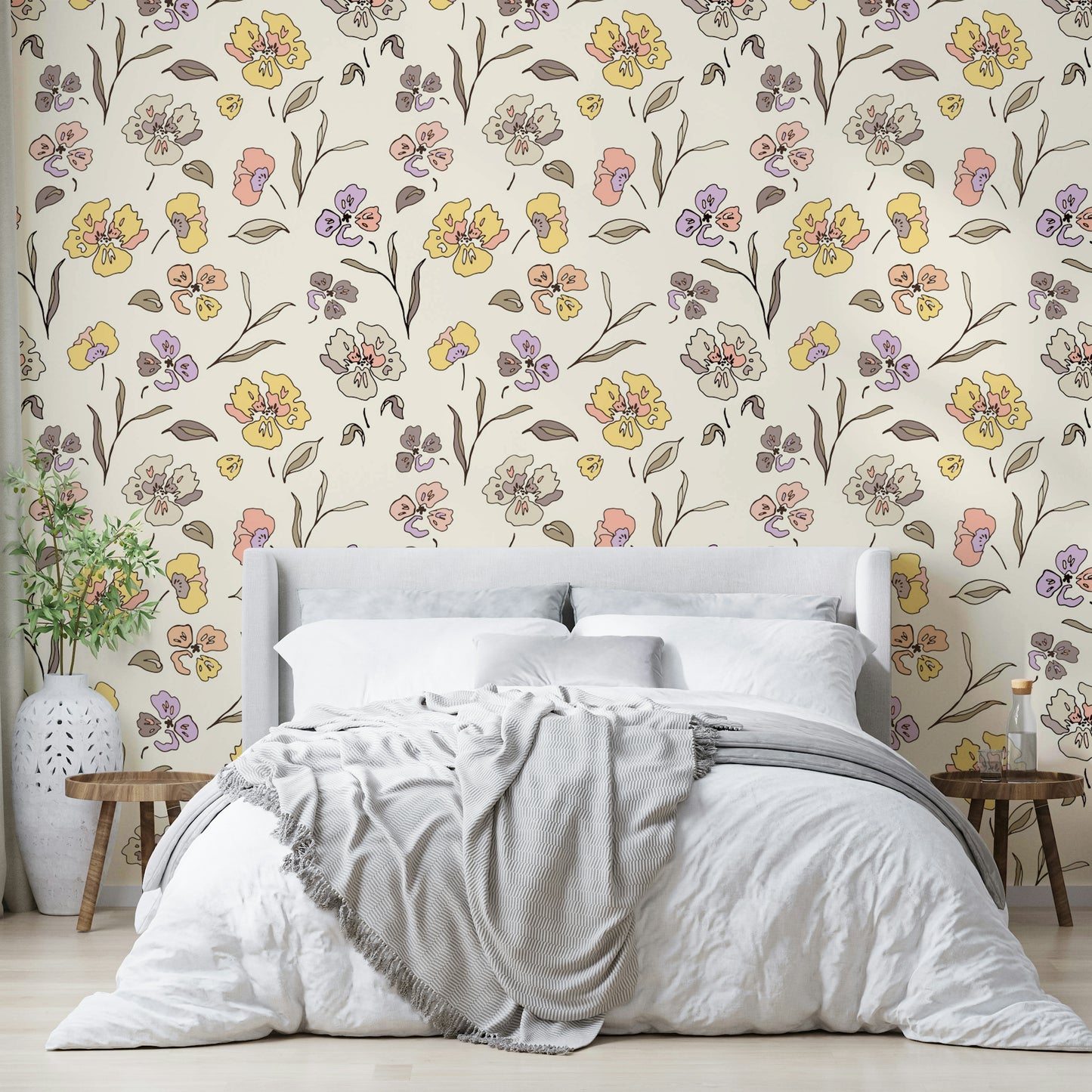 This wallpaper is suitable for a bedroom, a living room, or a serene study.
