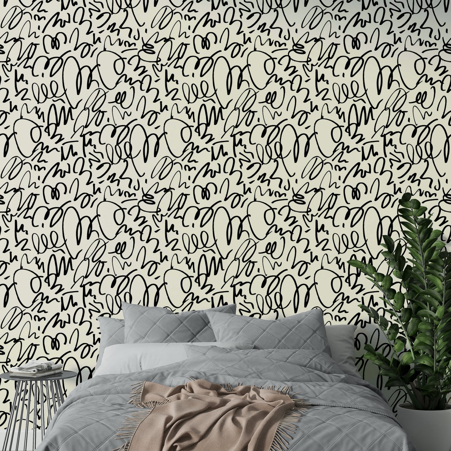 Close-up of a whimsical, abstract marker pattern

