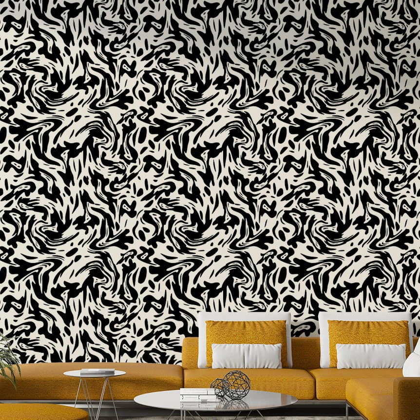 High-quality image of the fluid shapes wallpaper

