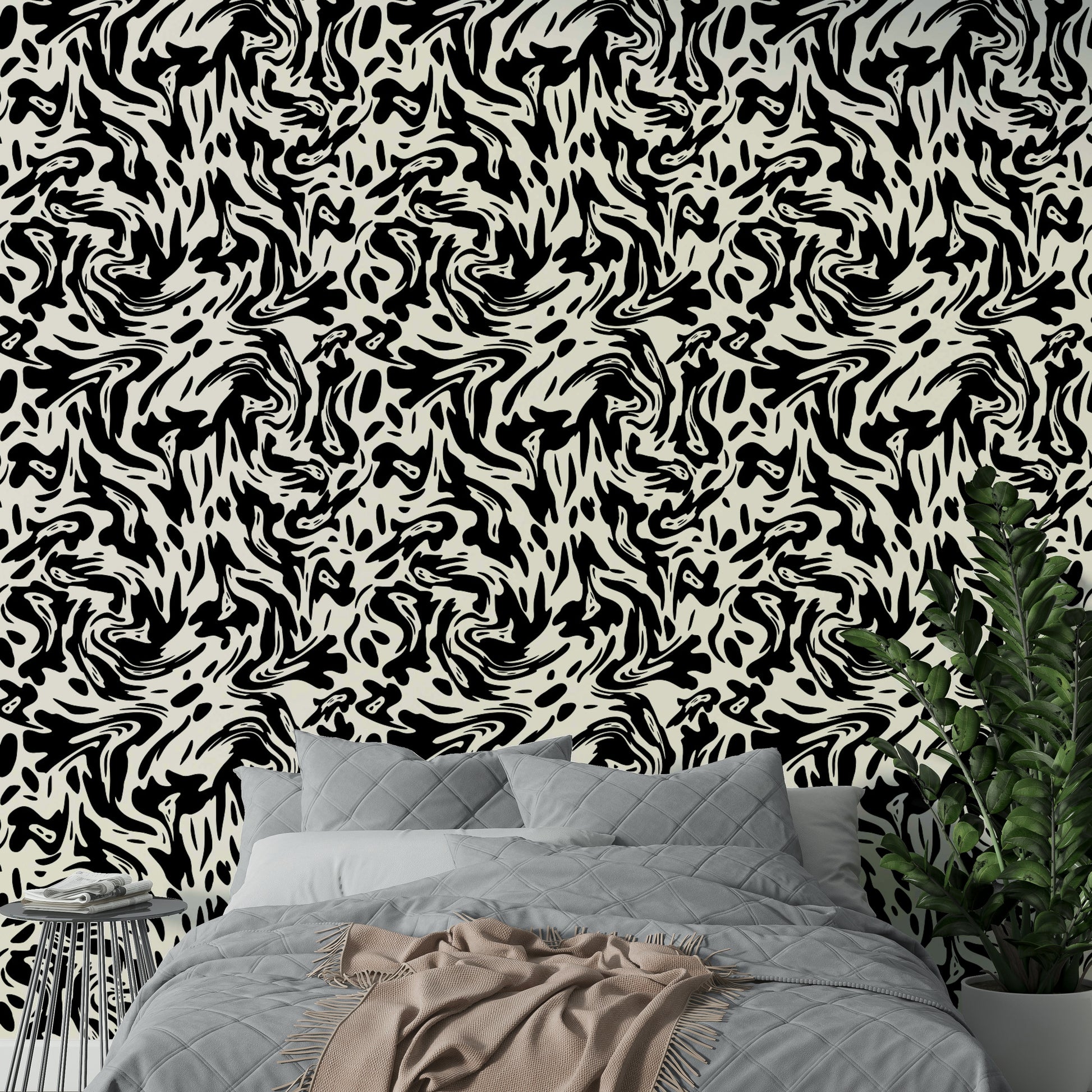 Close-up of a soft, abstract shapes pattern

