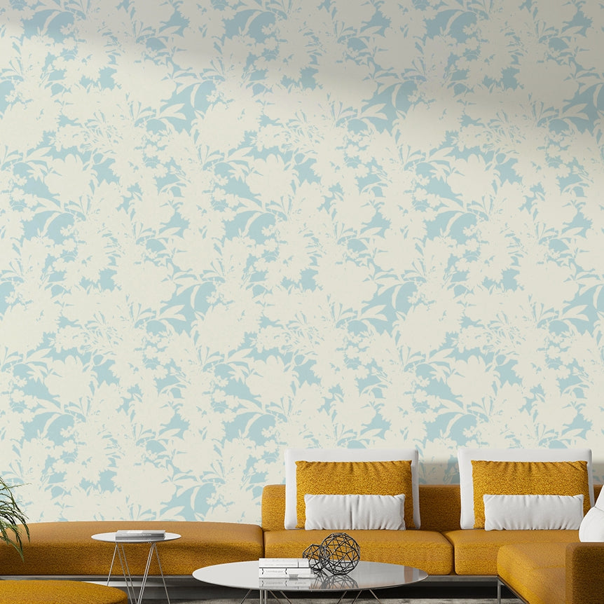 Close-up of a vibrant, abstract floral pattern

