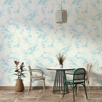 High-quality image of the bright floral shapes wallpaper

