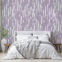 An angled shot of a wall with elegant wallpaper

