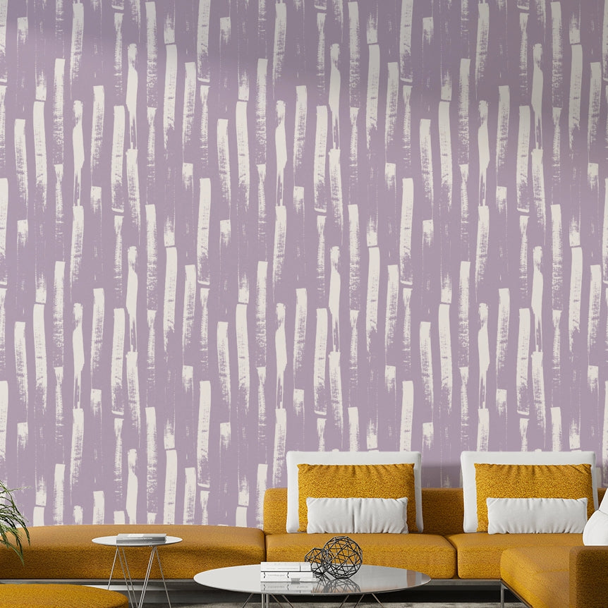 High-quality image of the lavender brushstrokes wallpaper

