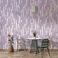 Wallpaper with a unique, artistic lavender design

